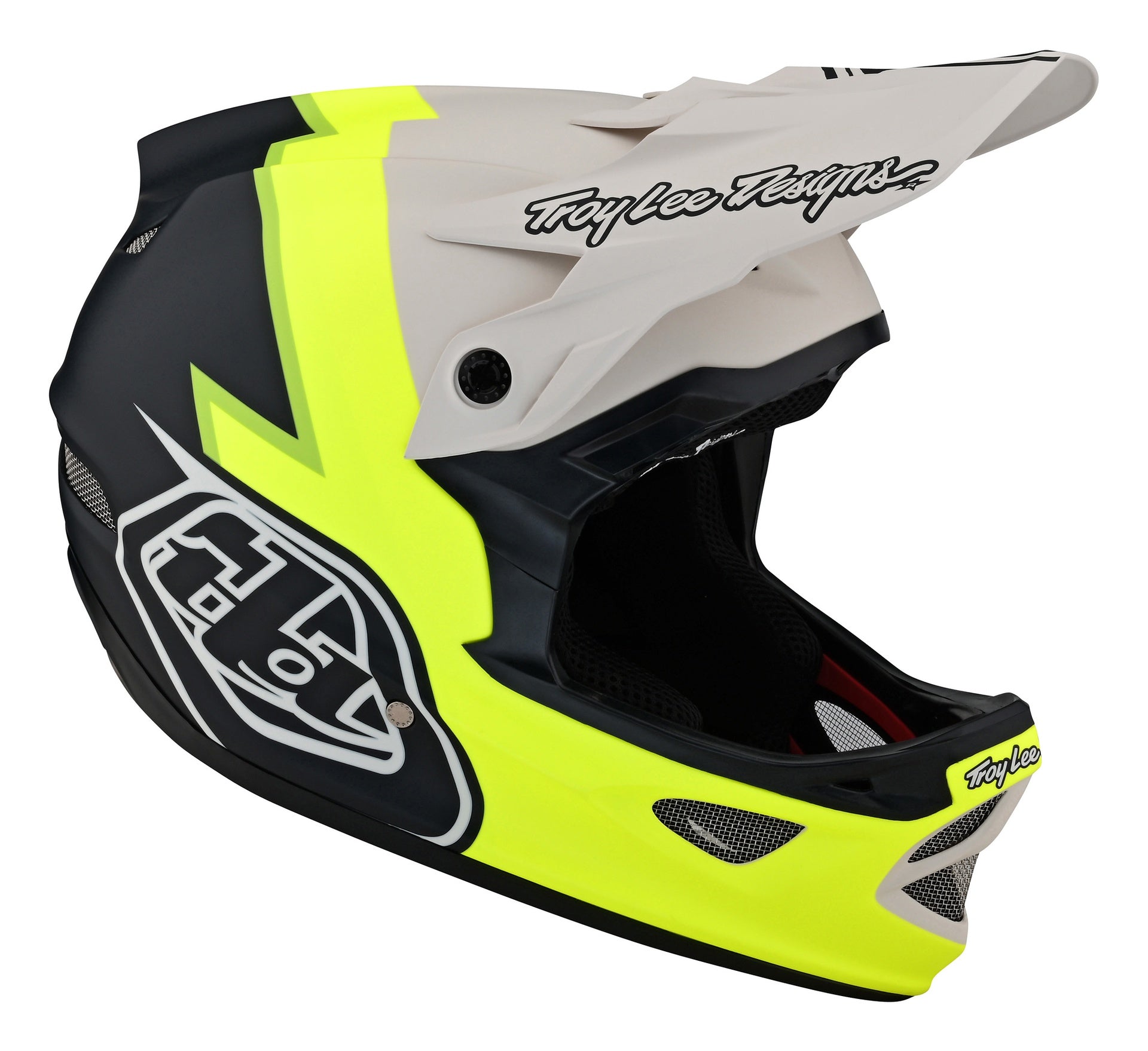 Casco Troy Lee Designs D3 Fiberlite Volt Flo Yellow